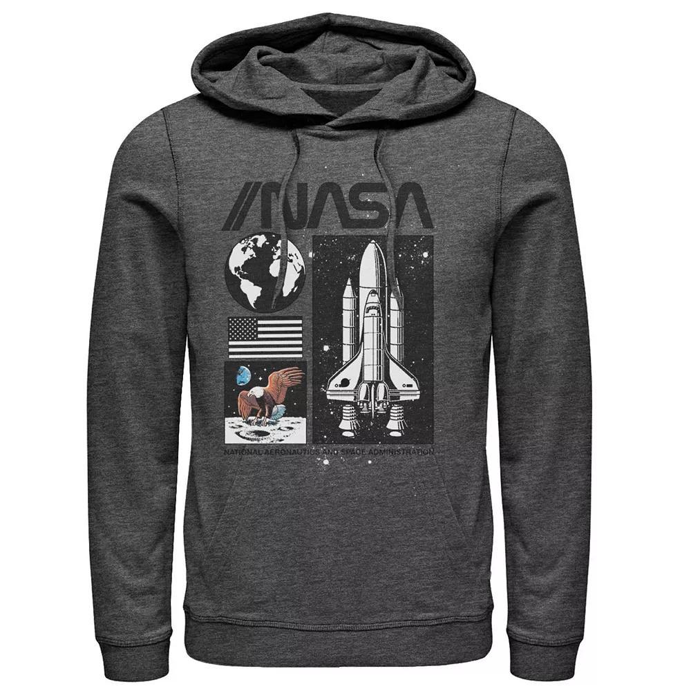 Men's NASA Collage Panel Portraits Hoodie, Size: Medium, Grey Heather Product Image