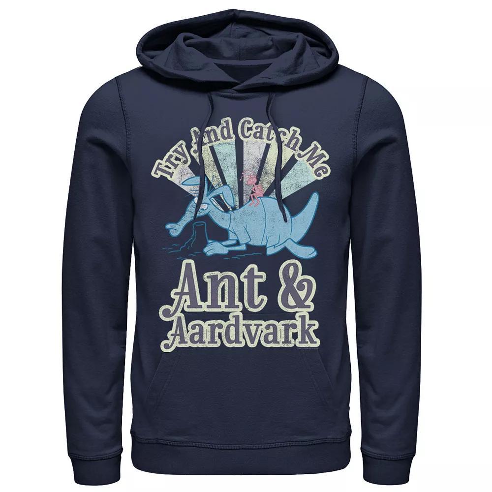 Mens Pink Panther Ant And Aardvark Try And Catch Me Graphic Hoodie Blue Product Image