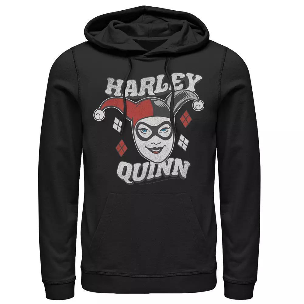 Men's DC Comics Harley Quinn Big Face Hoodie, Size: Small, Black Product Image