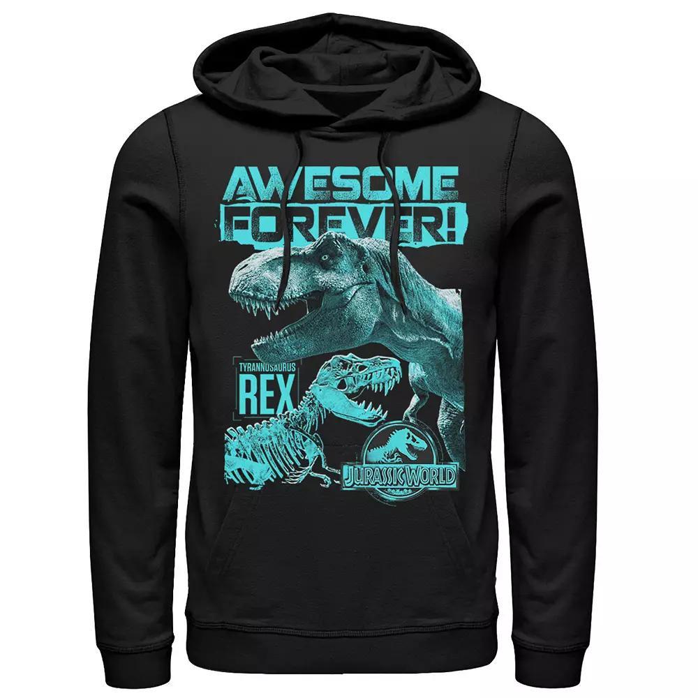Men's Jurassic World Two T-Rex Awesome Forever Hoodie, Size: Large, Grey Heather Product Image
