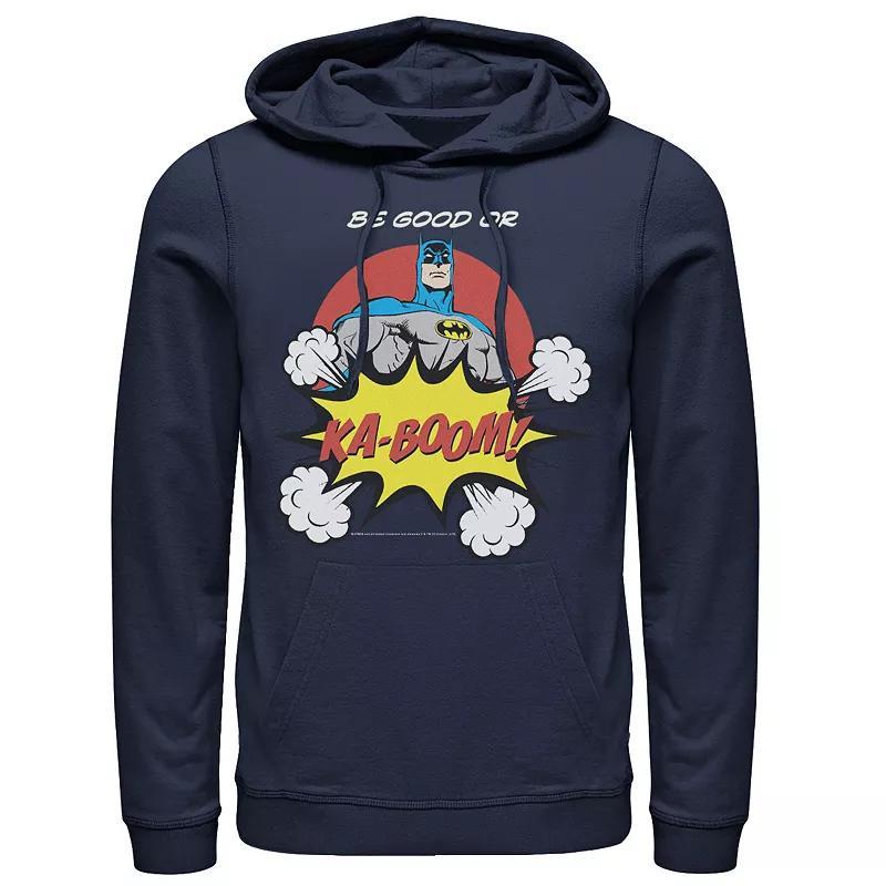 Men's DC Comics Batman Ka-Boom Pop Art Text Poster Hoodie, Size: Small, Blue Product Image