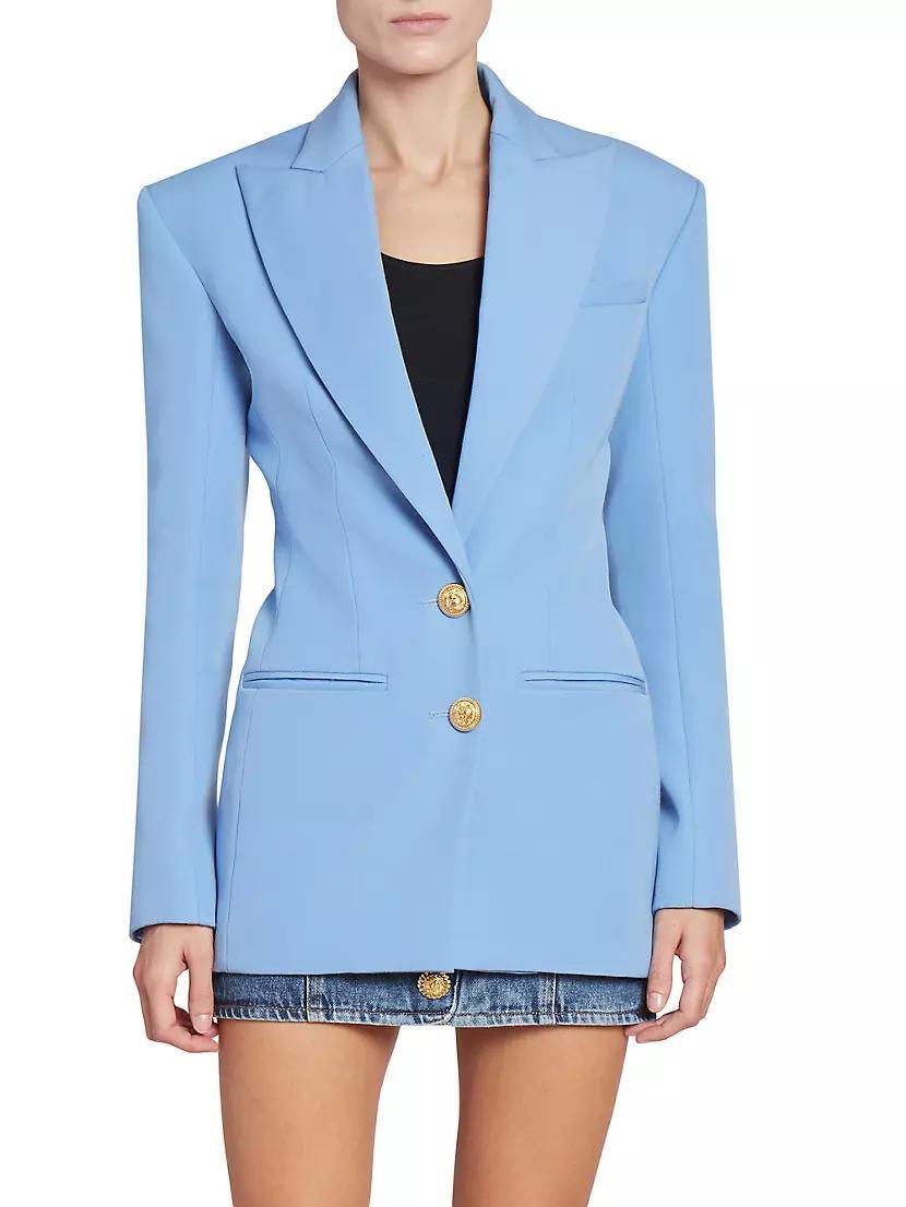 Wool Single-Breasted Blazer Product Image