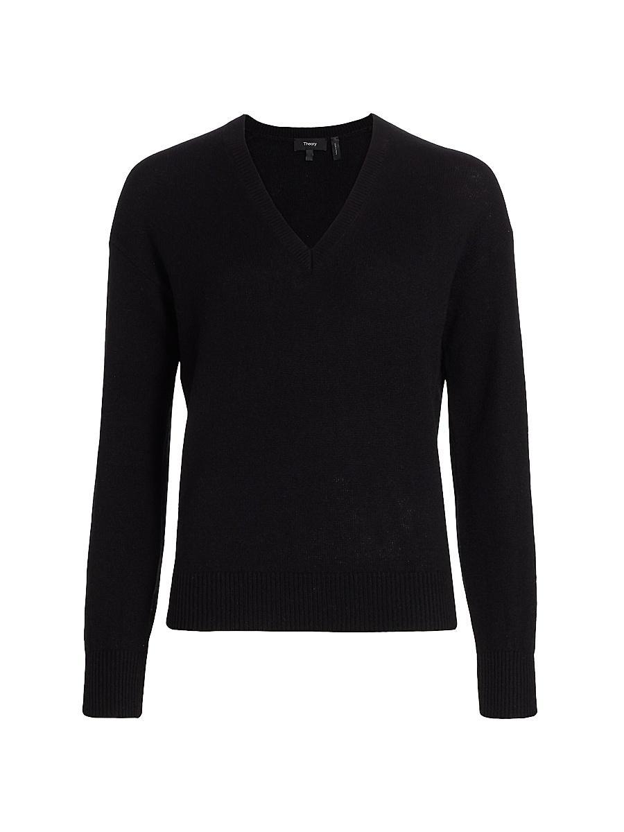 Womens Easy V-Neck Cashmere Sweater Product Image
