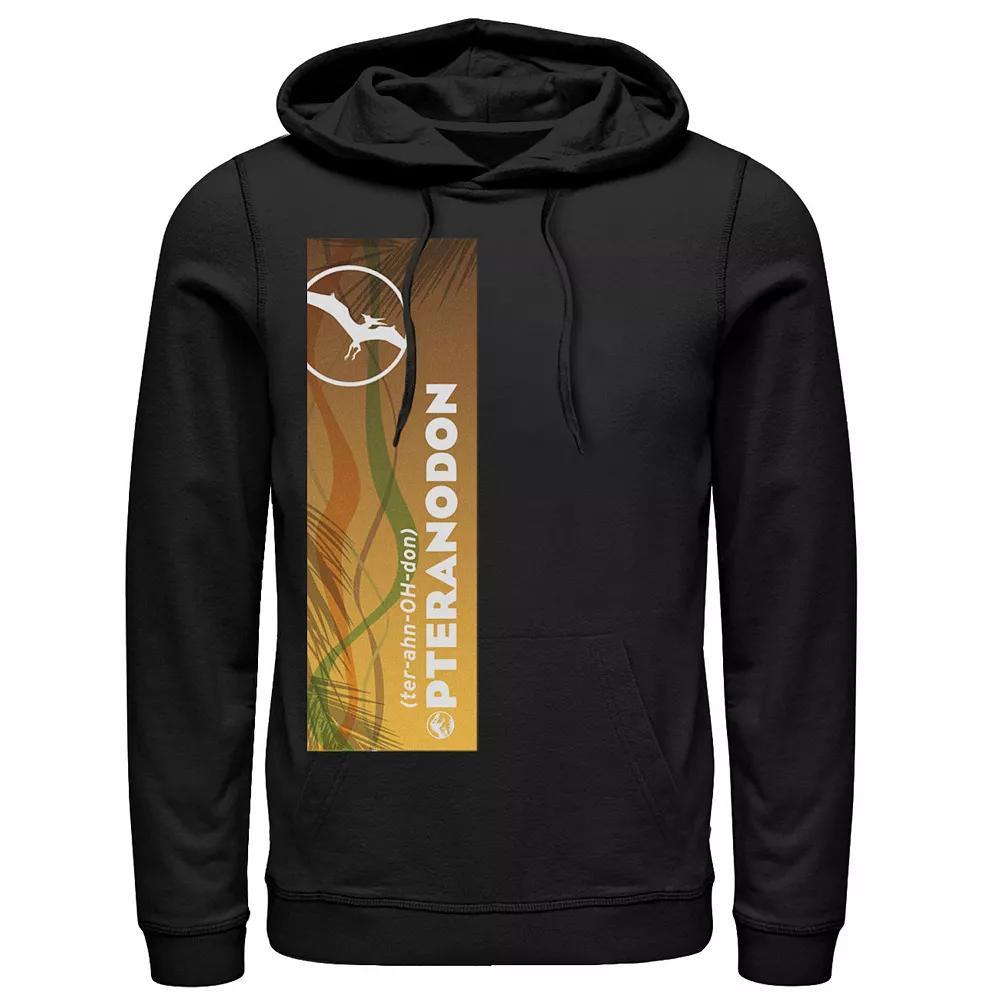 Men's Jurassic World Pteranodon Right Panel Hoodie, Size: XL, Black Product Image