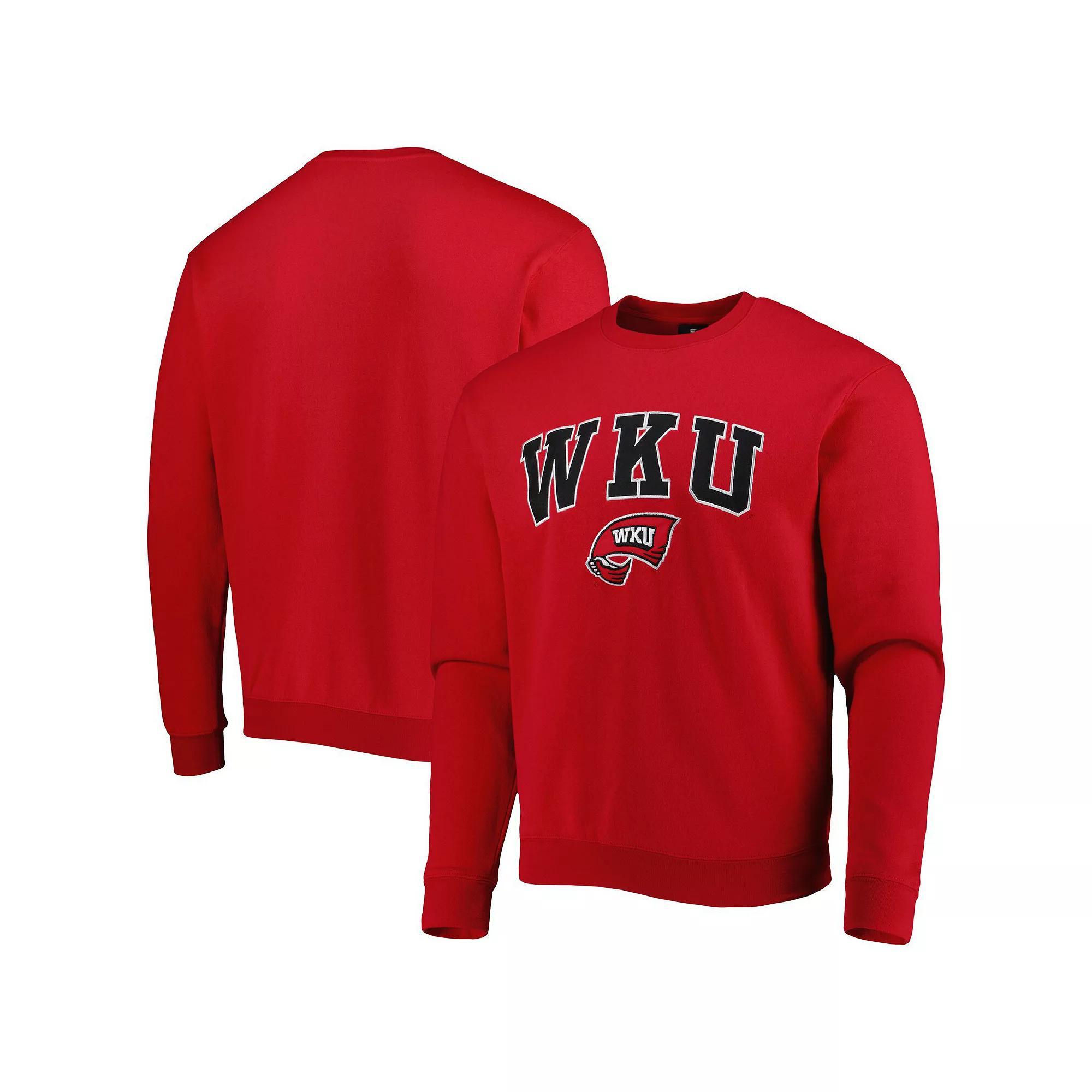 Men's Colosseum Red Western Kentucky Hilltoppers Arch Over Logo Pullover Sweatshirt, Size: Small, Wkn Red Product Image