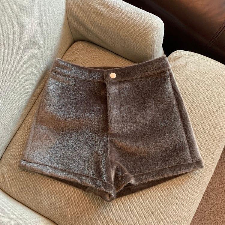 High Waist Plain Hot Pants Product Image