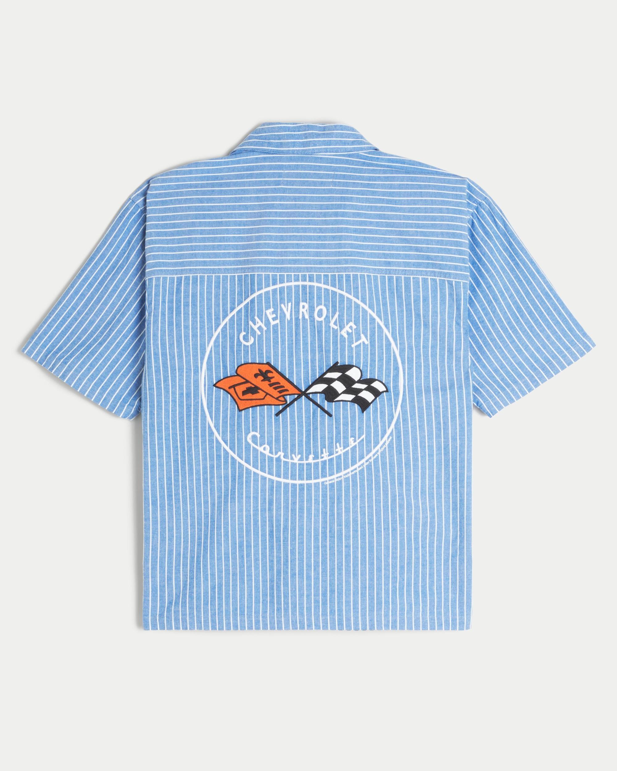 Boxy Short-Sleeve Chevrolet Corvette Graphic Shirt Product Image