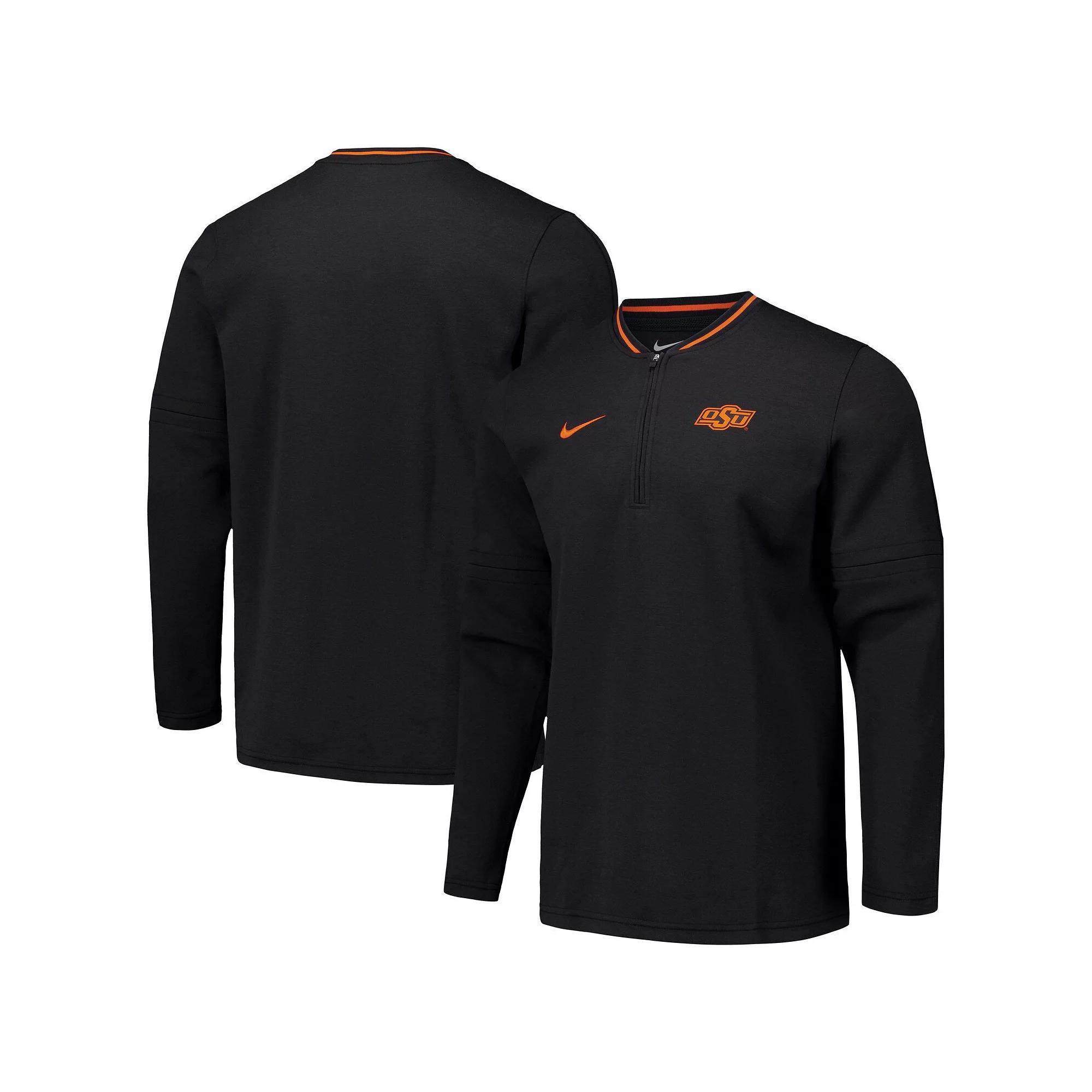 Men's Nike Black Oklahoma State Cowboys Coaches Quarter-Zip Jacket, Size: XL Product Image