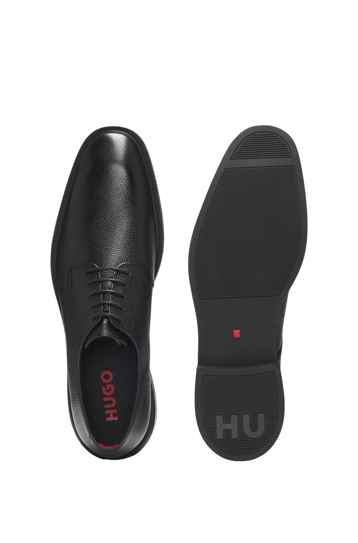 Derby shoes in grained leather Product Image