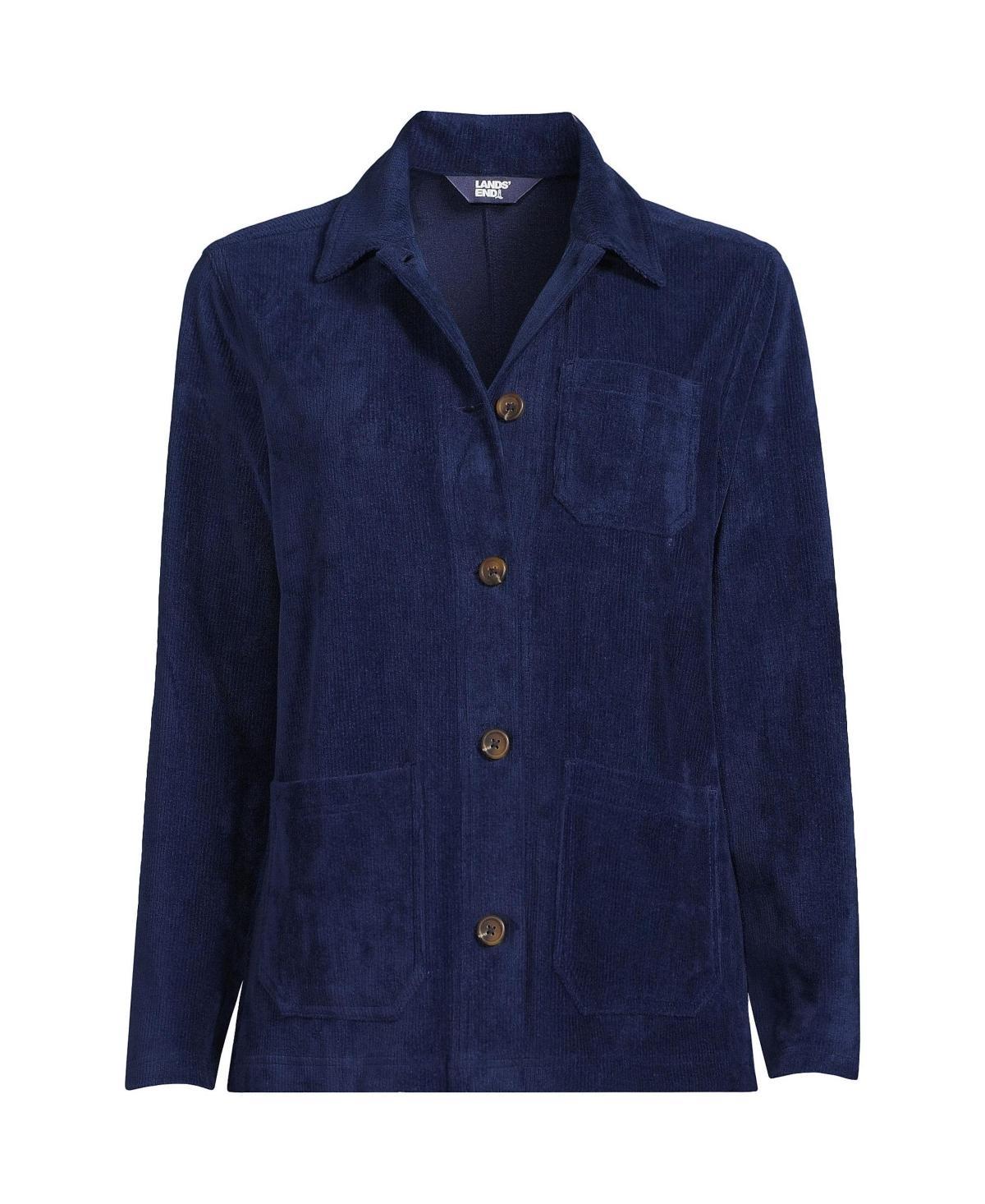 Women's Lands' End Long Sleeve Sport Cord Chore Jacket, Size: XL, Black Product Image