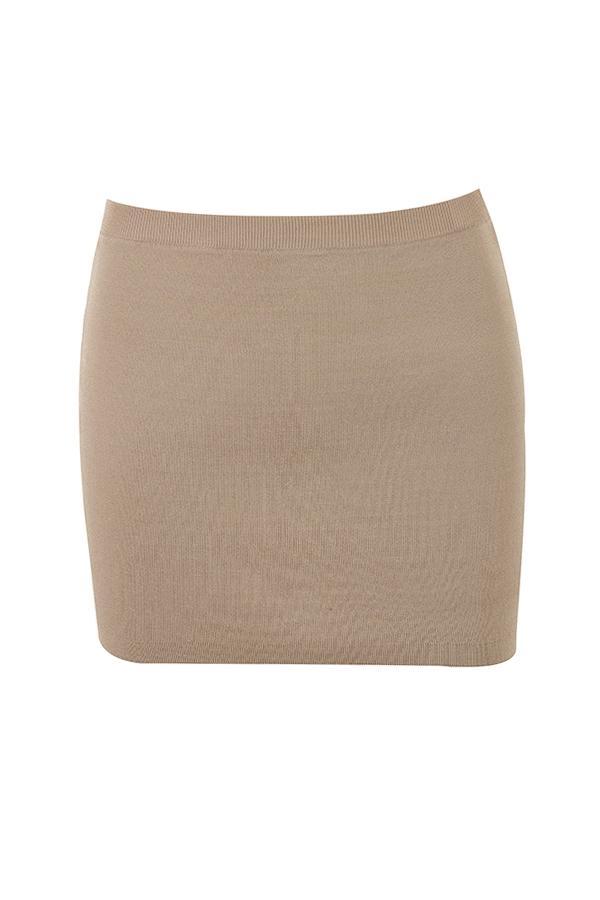 Mariella  taupe knit mini skirt - sale Product Image