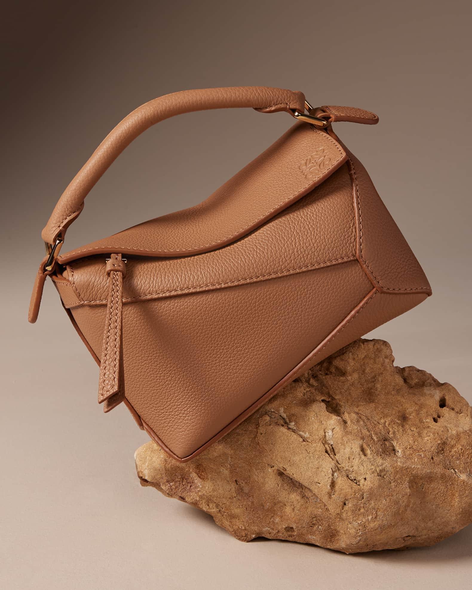 Puzzle Edge Mini Top-Handle Bag in Grained Leather Product Image