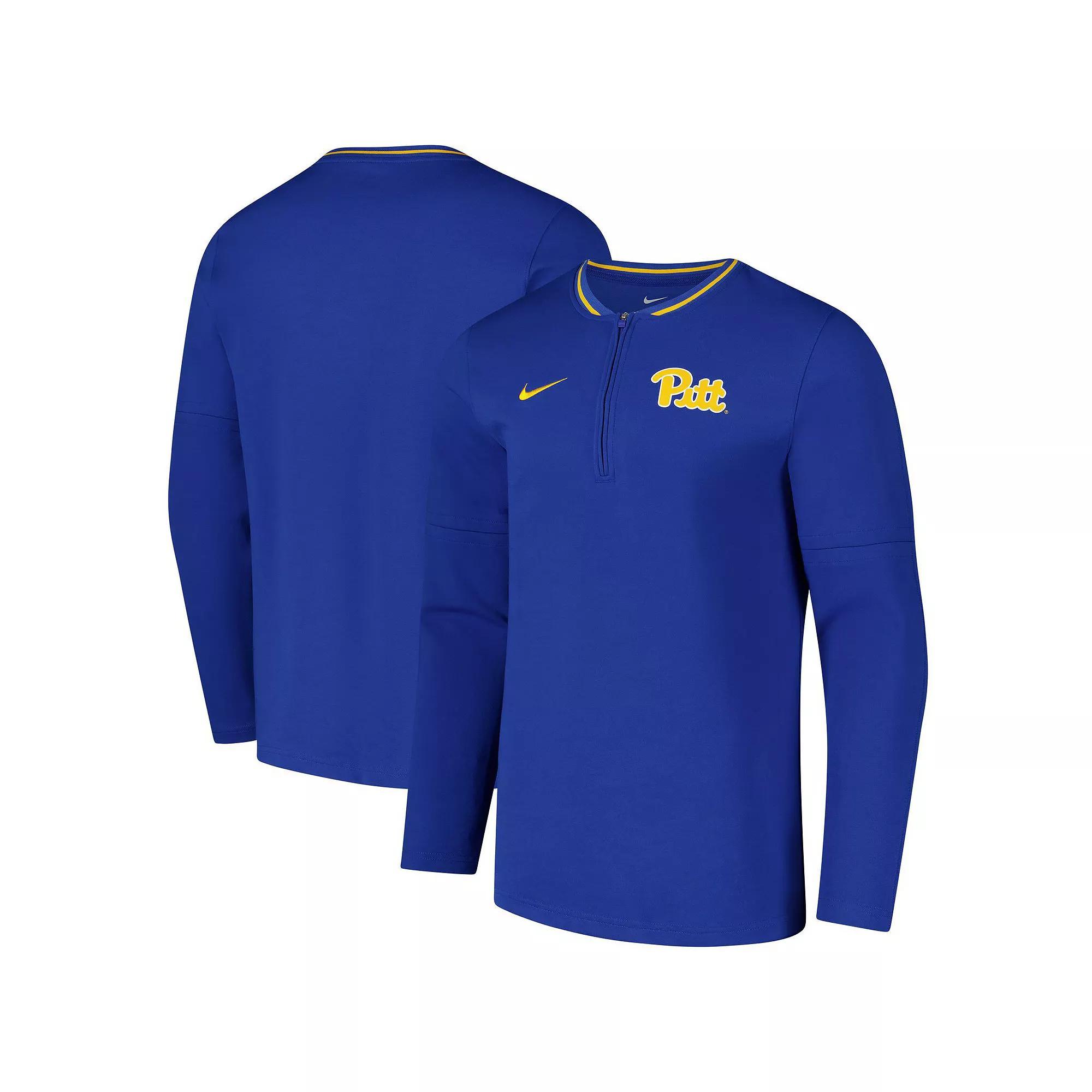 Mens Nike Royal Pitt Panthers Coaches Quarter-Zip Jacket Product Image