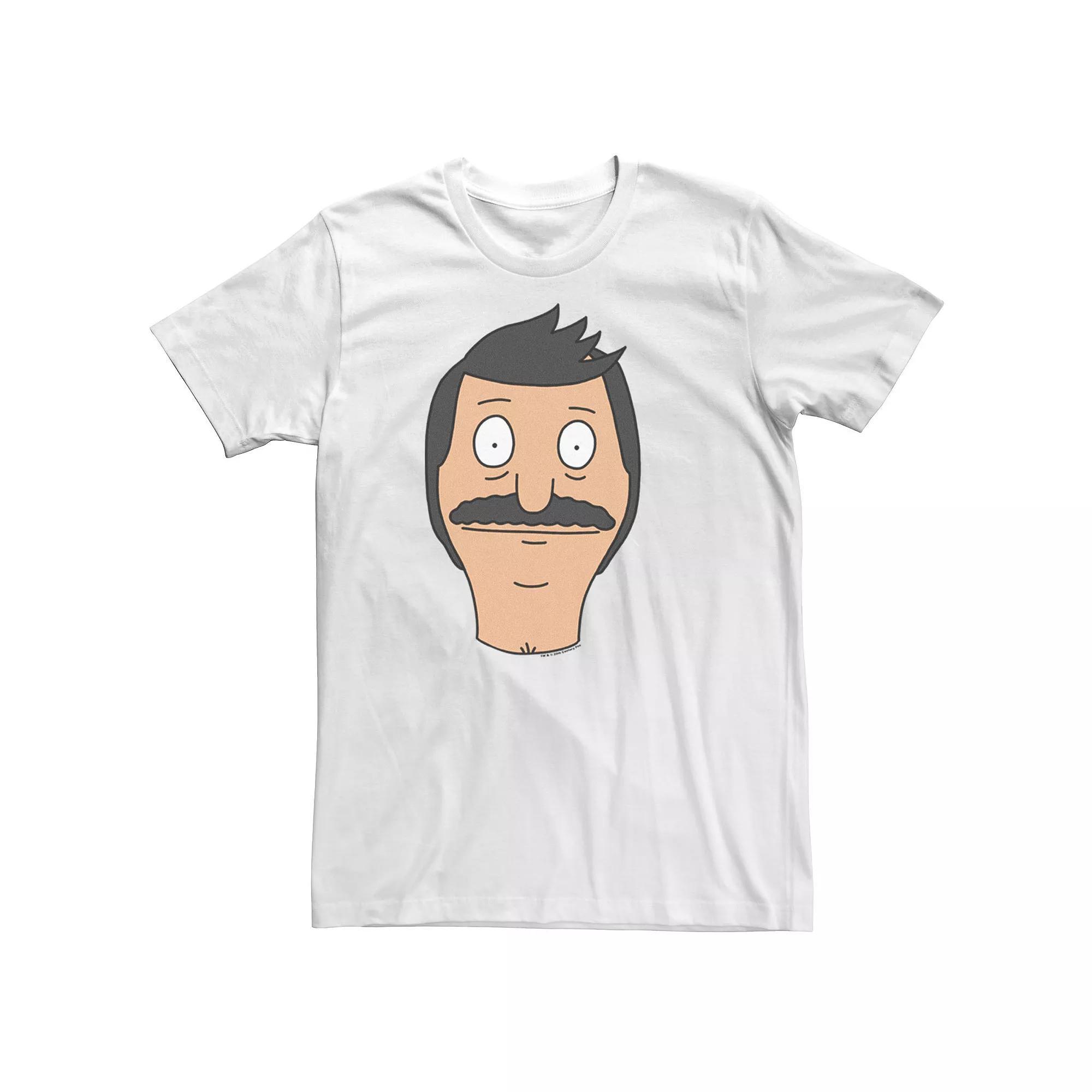 Big & Tall Bob's Burgers Bob Big Face Tee, Men's, Size: 4XL, White Product Image