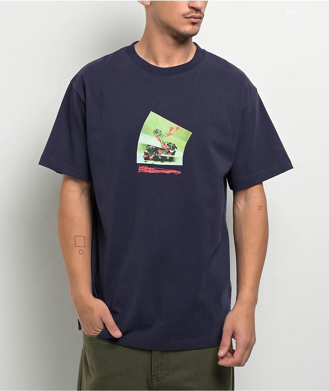 Hoddle Flowers Navy T-Shirt Product Image