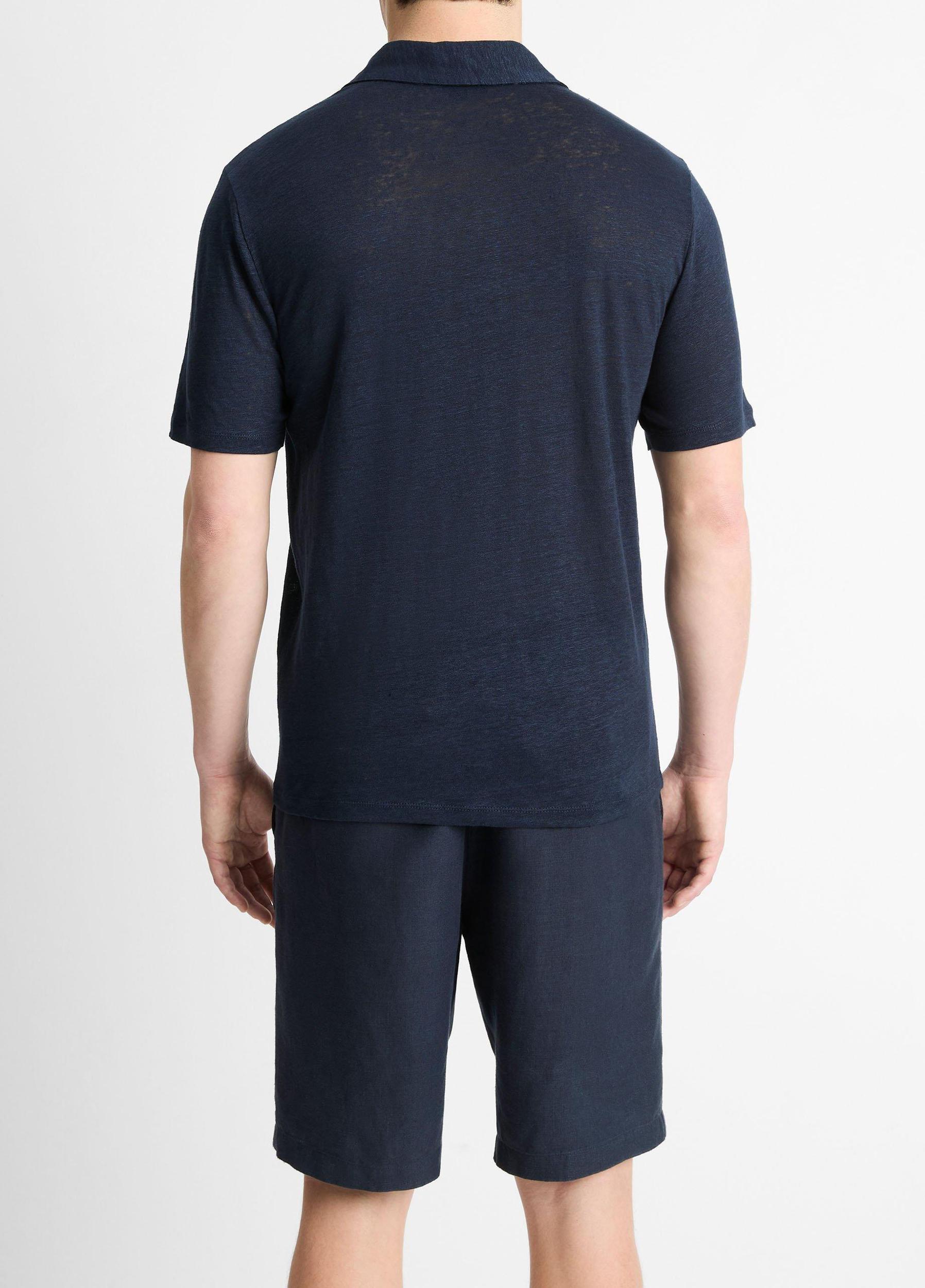 Linen Polo Shirt Product Image
