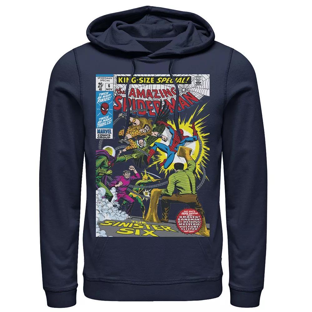 Men's Marvel Spider-Man Sinister Six Comic Hoodie, Size: 3XL, Athletic Grey Product Image