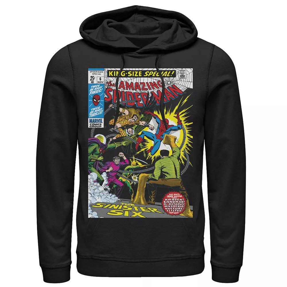 Men's Marvel Spider-Man Sinister Six Comic Hoodie, Size: 3XL, Athletic Grey Product Image