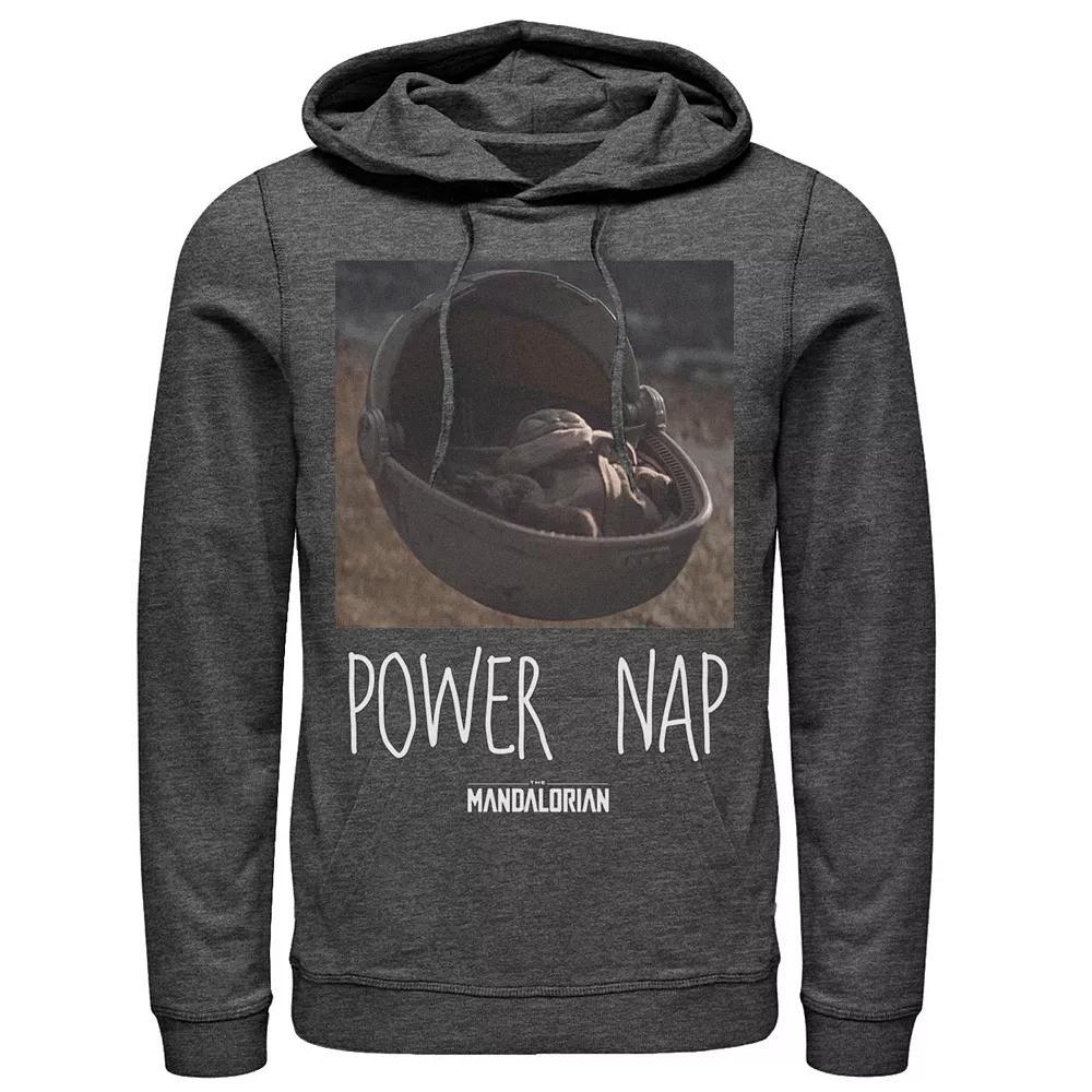 Men's Star Wars The Mandalorian The Child Power Nap Hoodie, Size: XXL, Black Product Image