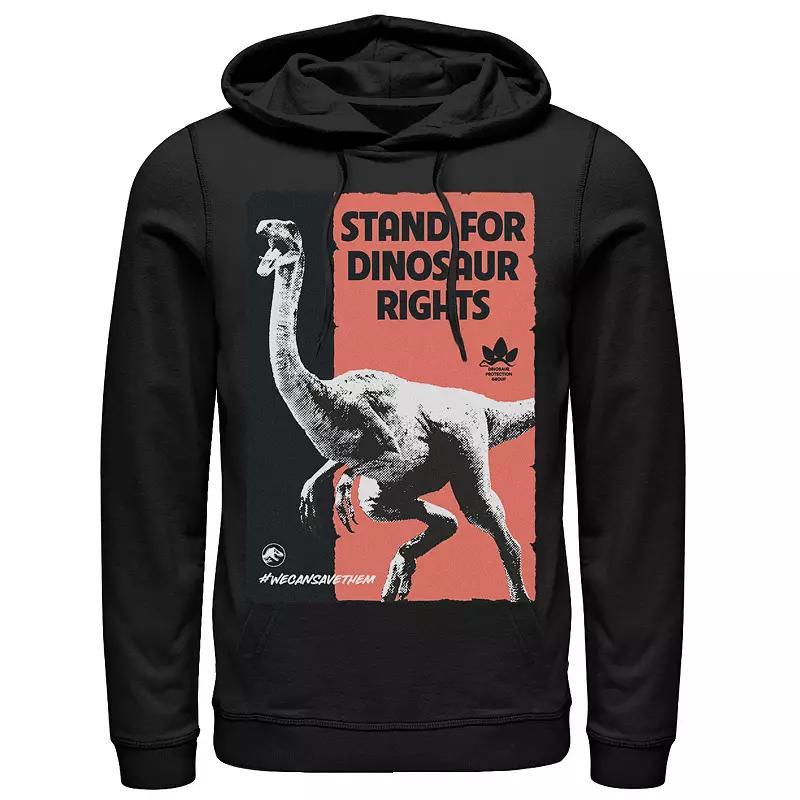 Men's Jurassic World Stand For Dinosaurs Poster Hoodie, Size: Small, Grey Heather Product Image