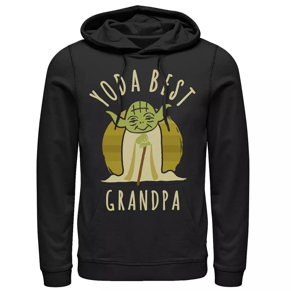 Men's Star Wars Yoda Best Grandpa Cartoon Yoda Hoodie, Size: Small, Blue Product Image