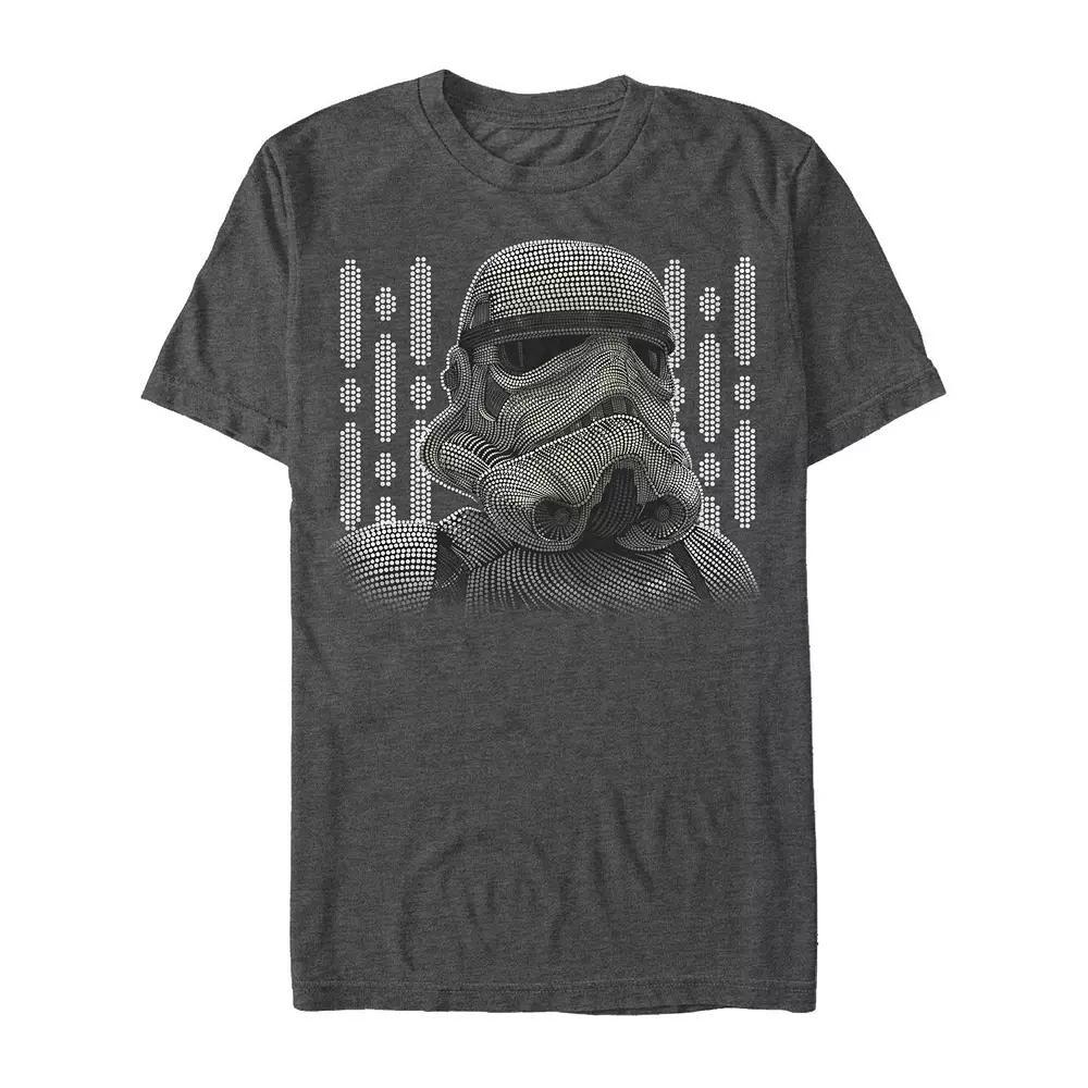 Men's Star Wars Trooper Line Art Portrait Tee, Size: Medium, Grey Heather Product Image