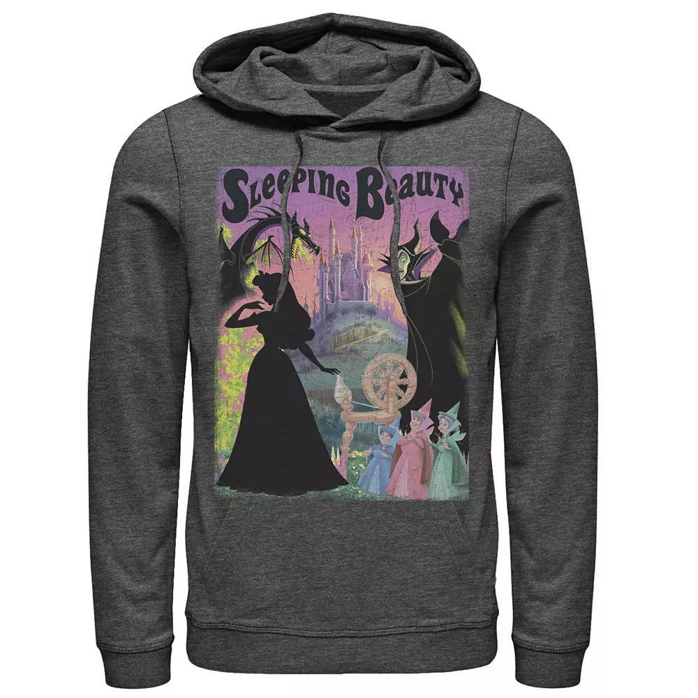 Disney's Sleeping Beauty Aurora Maleficent Men's Poster Hoodie, Size: Medium, Athletic Grey Product Image