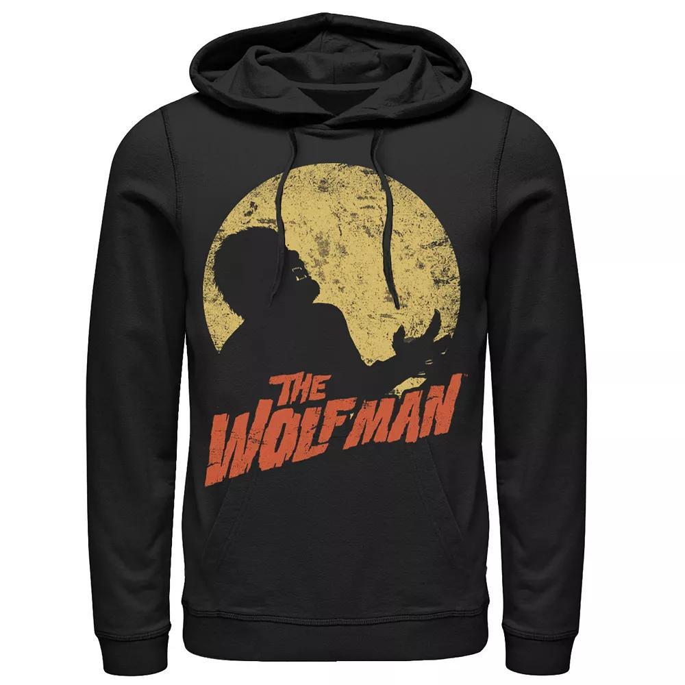Men's Universal Monsters The Wolfman Moonlit Silhouette Hoodie, Size: XL, Black Product Image