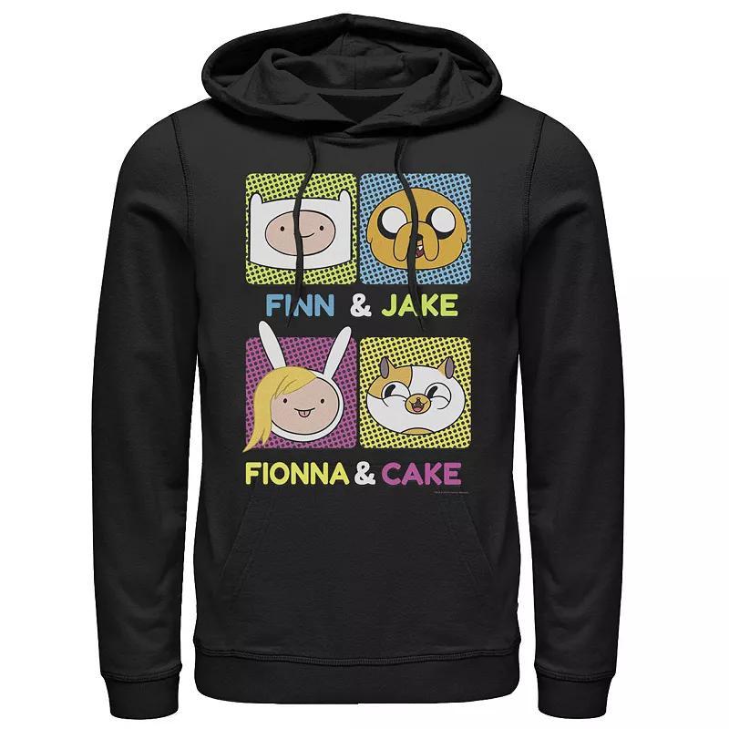 Men's Cartoon Network Adventure Time Finn & Jake Fionna & Cake Hoodie, Size: Large, Black Product Image