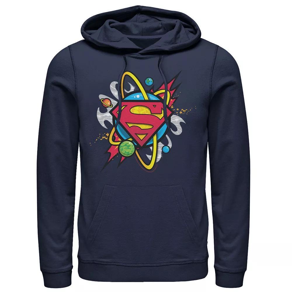 Men's DC Comics Superman Planet Chest Logo Hoodie, Size: 3XL, Blue Product Image