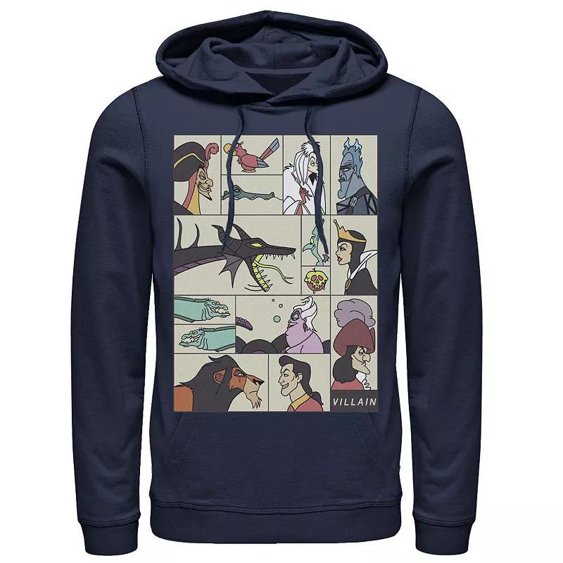Disney's Villains Men's Comic Style Portrait Panels Hoodie, Size: XL, Black Product Image