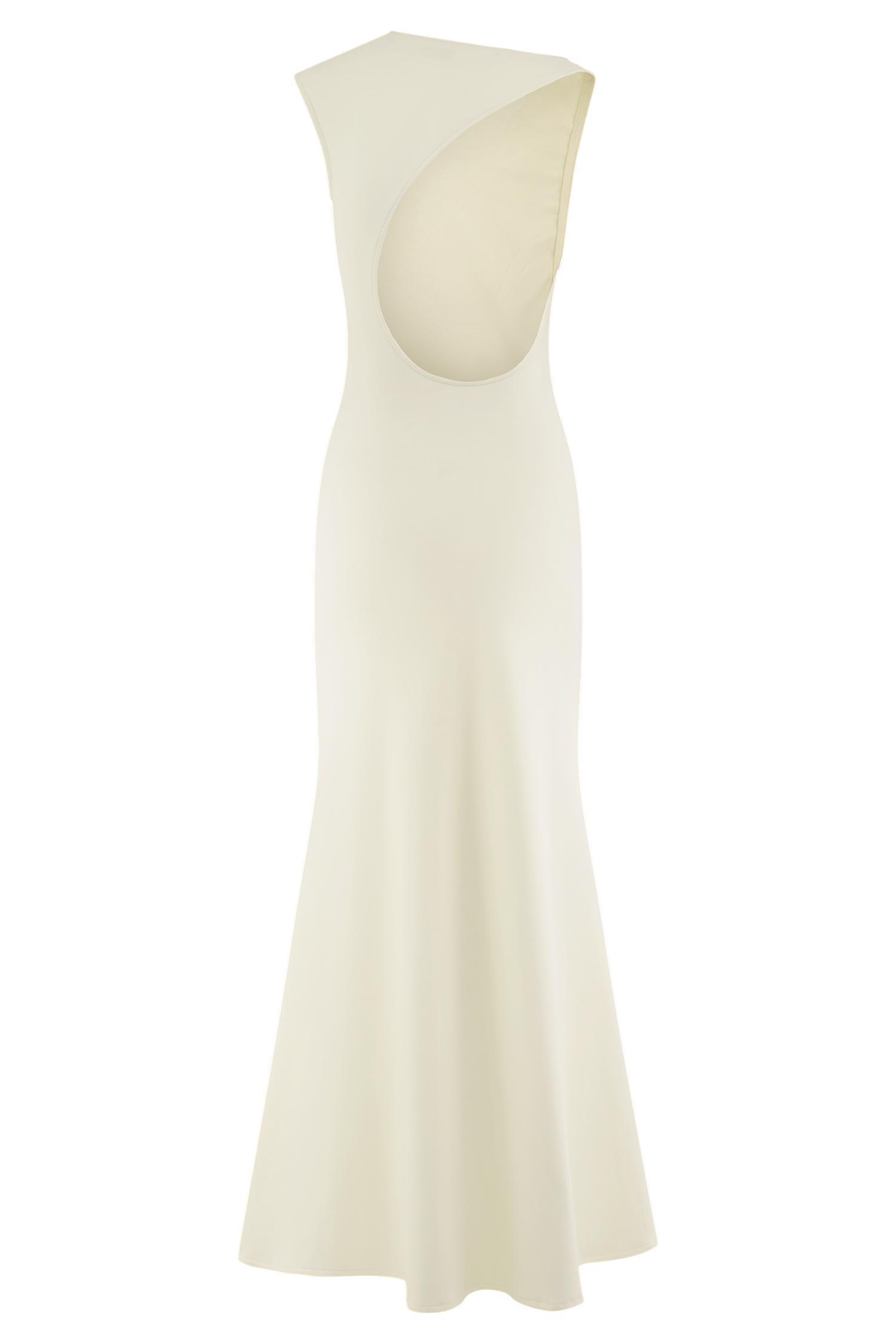 Katerina Scuba Jersey Cut Out Maxi Dress - Ivory Product Image
