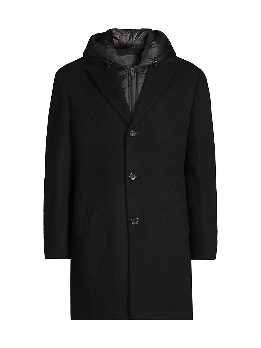 Mens Trenton Wool-Cashmere Puffer Hood Coat Product Image