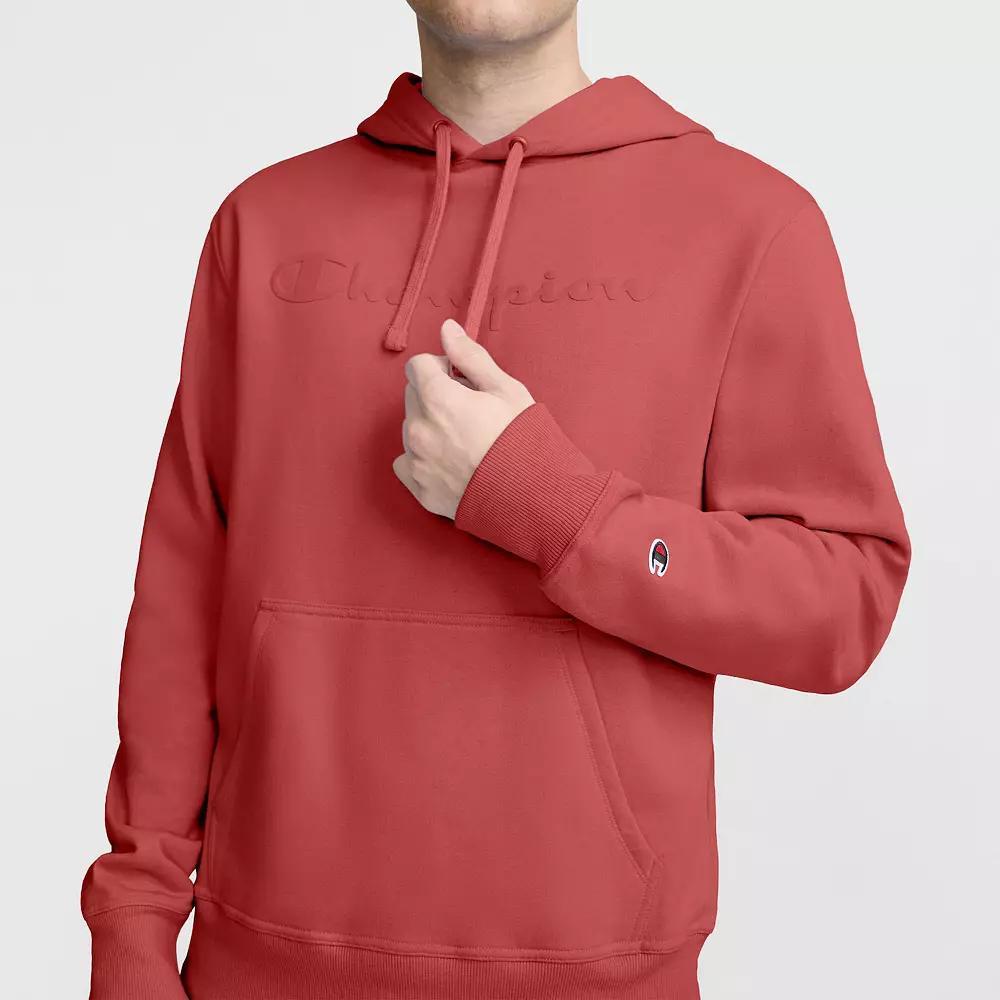 Men's Champion® Embossed Powerblend Graphic Hoodie, Size: Small, Cozy Brick Red Product Image