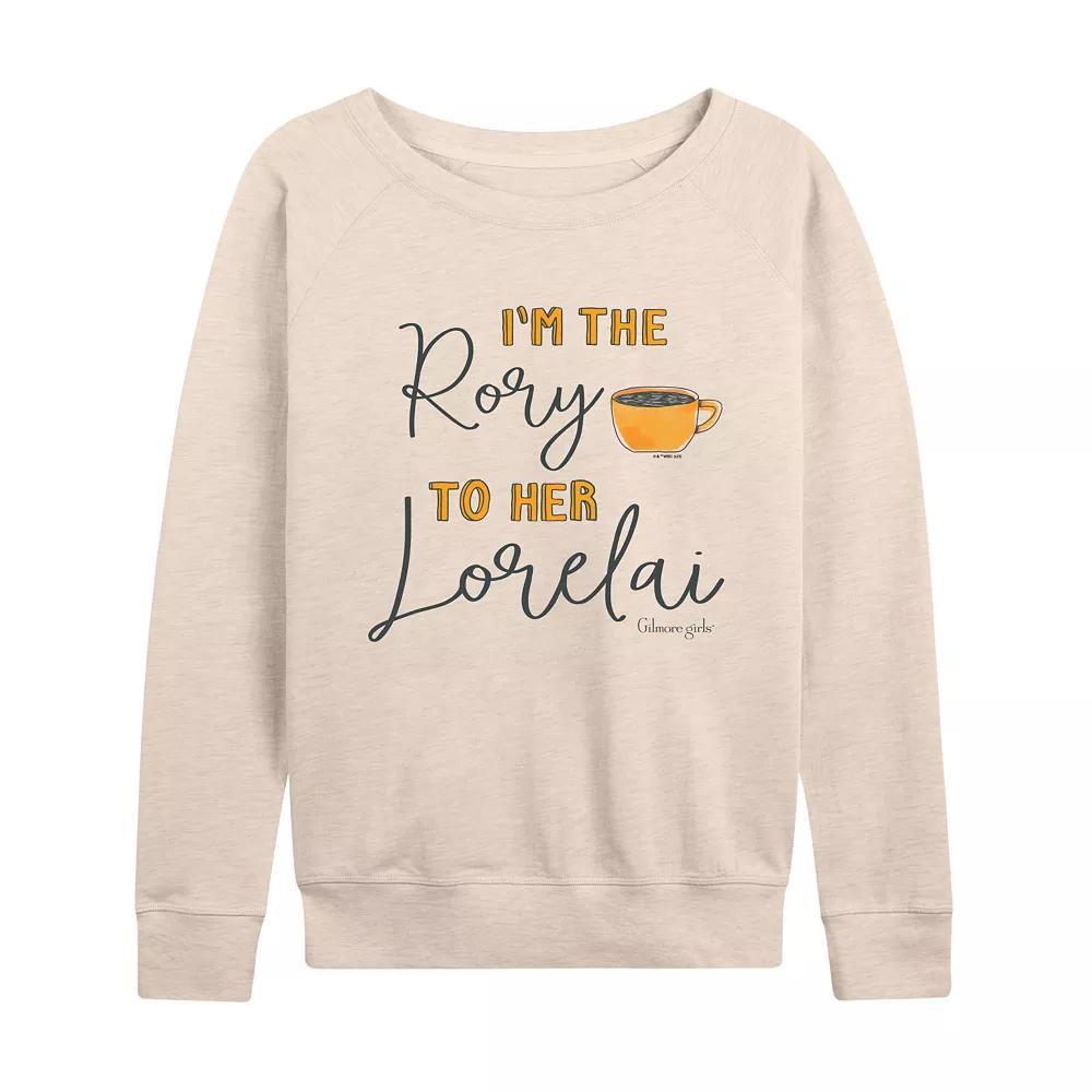 Women's Gilmore Girls I'm The Rory French Terry Long Sleeve Tee, Size: Large, Brown Product Image