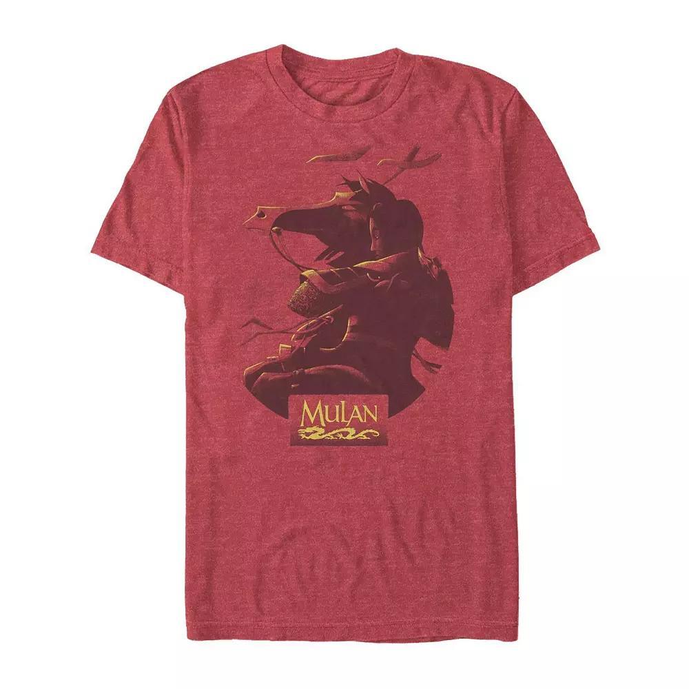 Men's Disney's Mulan Poster Tee, Size: XXL, Red Grey Product Image