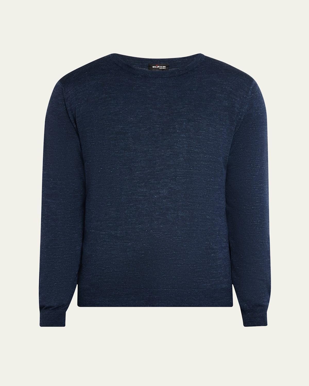 Mens Cashmere and Linen Crewneck Sweater Product Image