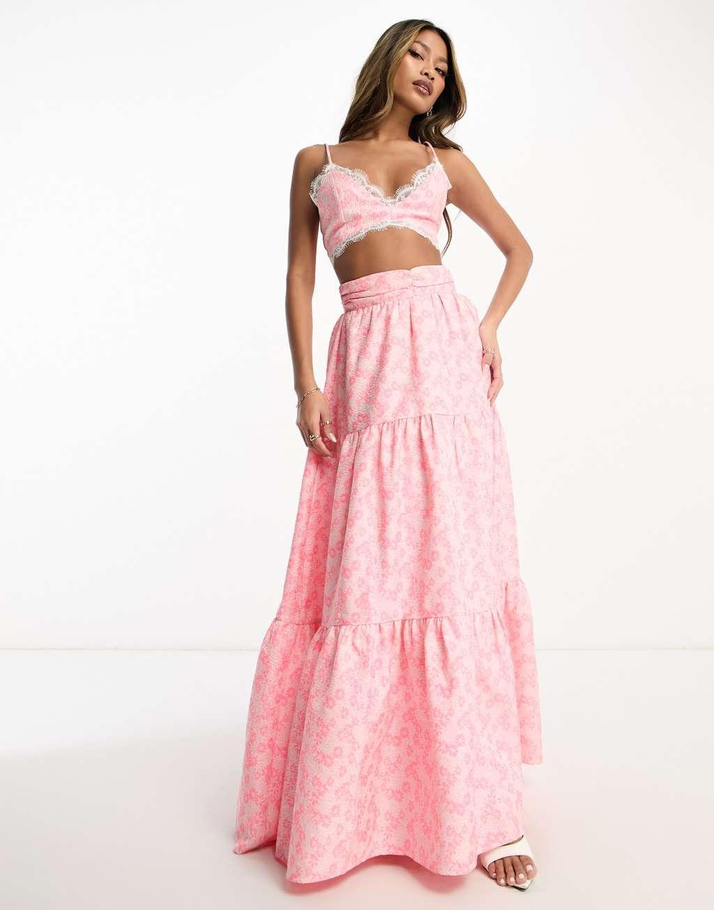 Collective the Label exclusive jacquard maxi skirt Product Image