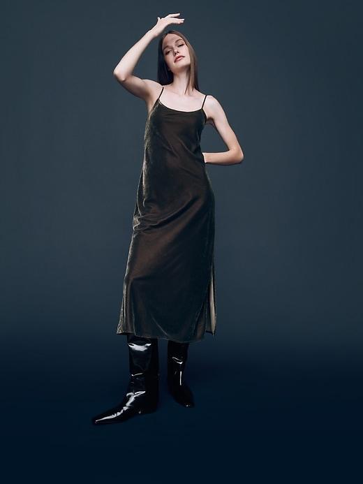 Recycled Velvet Maxi Slip Dress Product Image