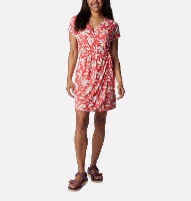 Women's Columbia Chill River Wrap Print Mini Dress, Size: Large, Fig Areca Product Image