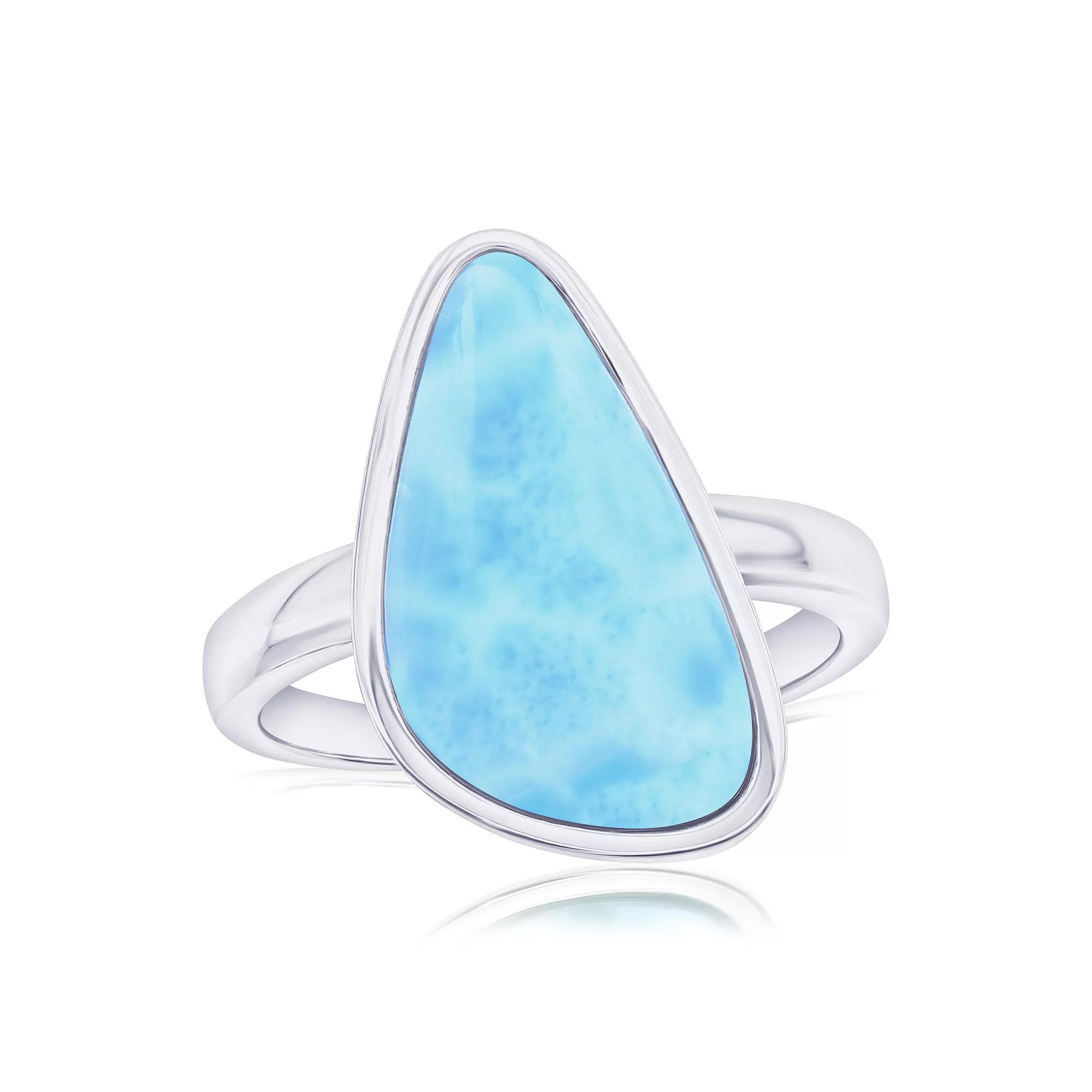 Nautica Rocks Sterling Silver Irregular Larimar Ring, Women's, Size: 9 Product Image