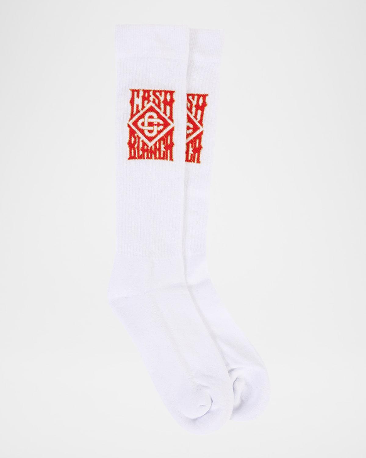 Mens Monogram Logo Crew Socks Product Image