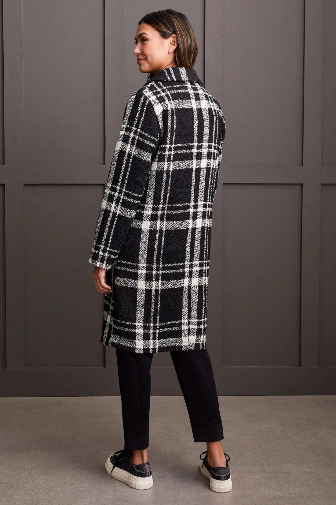 BOUCLE PLAID DUSTER COAT Product Image