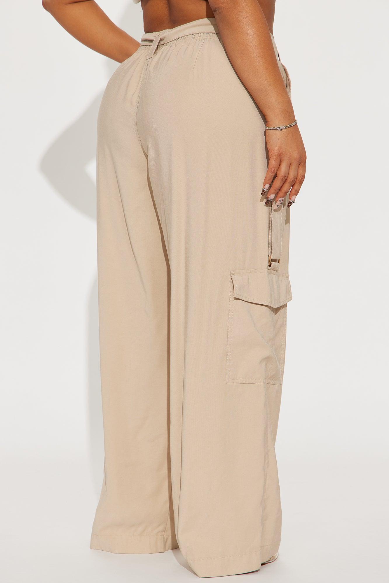 Make You Stay Wide Leg Pant - Khaki Product Image