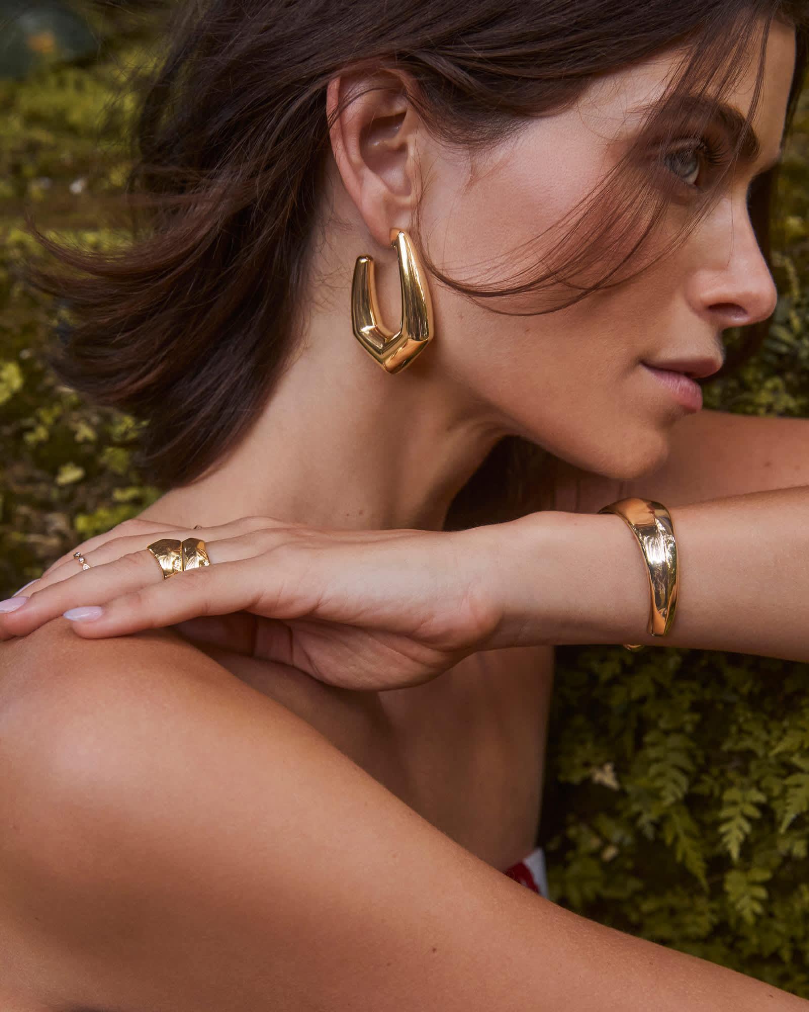 Kaia Gold Hoop Earrings Product Image