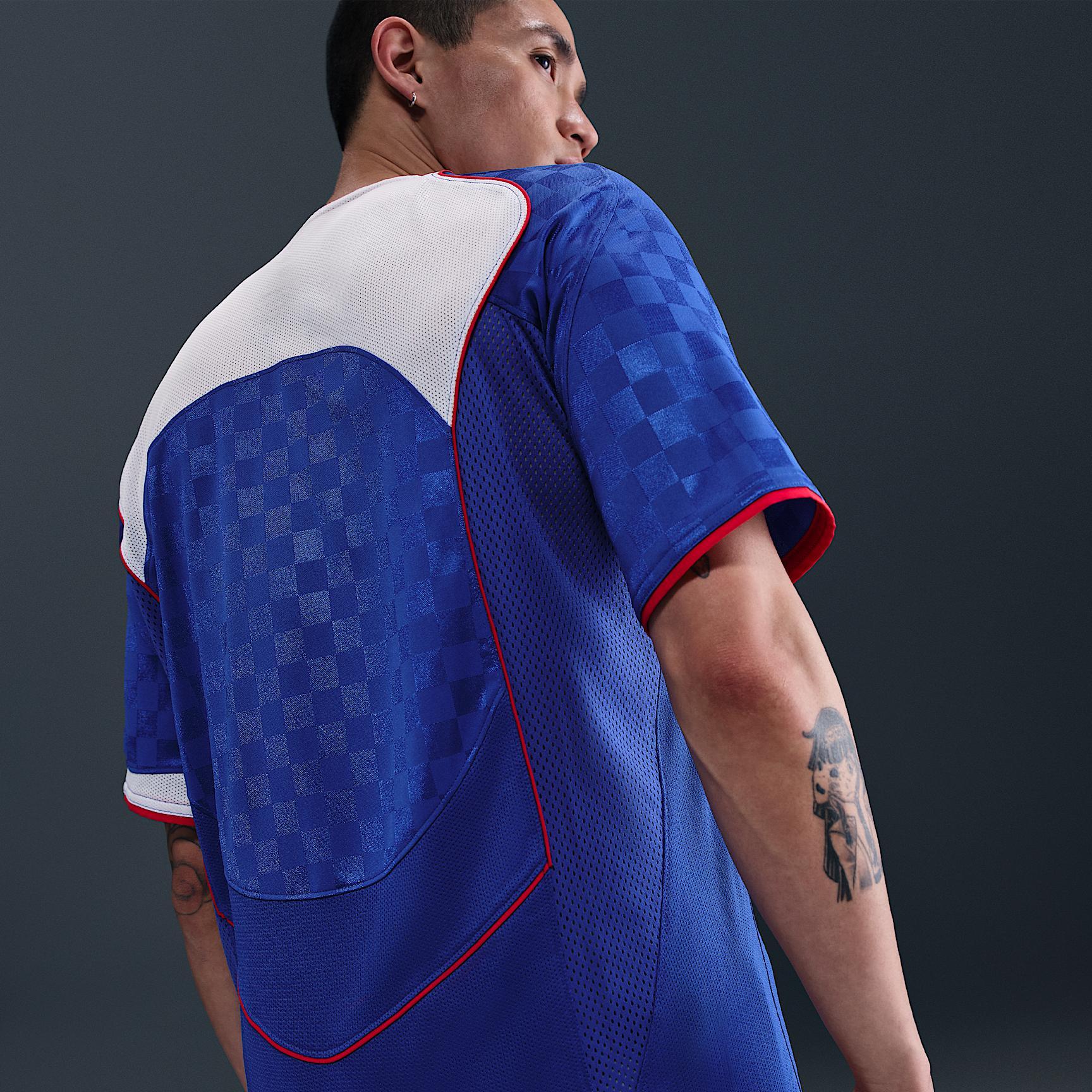 Nike Mens Total 90 Dri-FIT Soccer Jersey in Game Royal/White/Sport Red Product Image