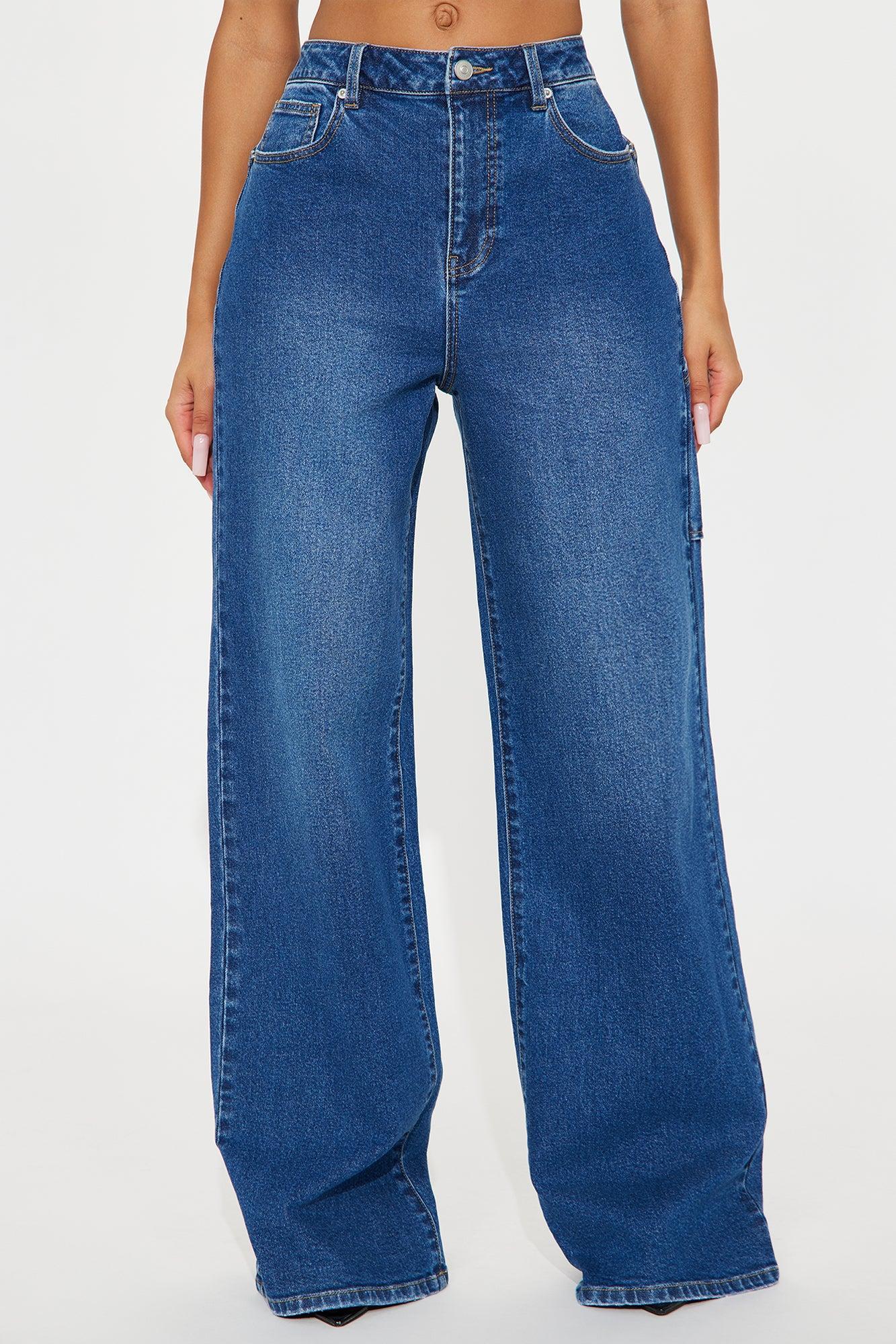 Palmer Carpenter Wide Leg Jeans - Medium Wash Female Product Image