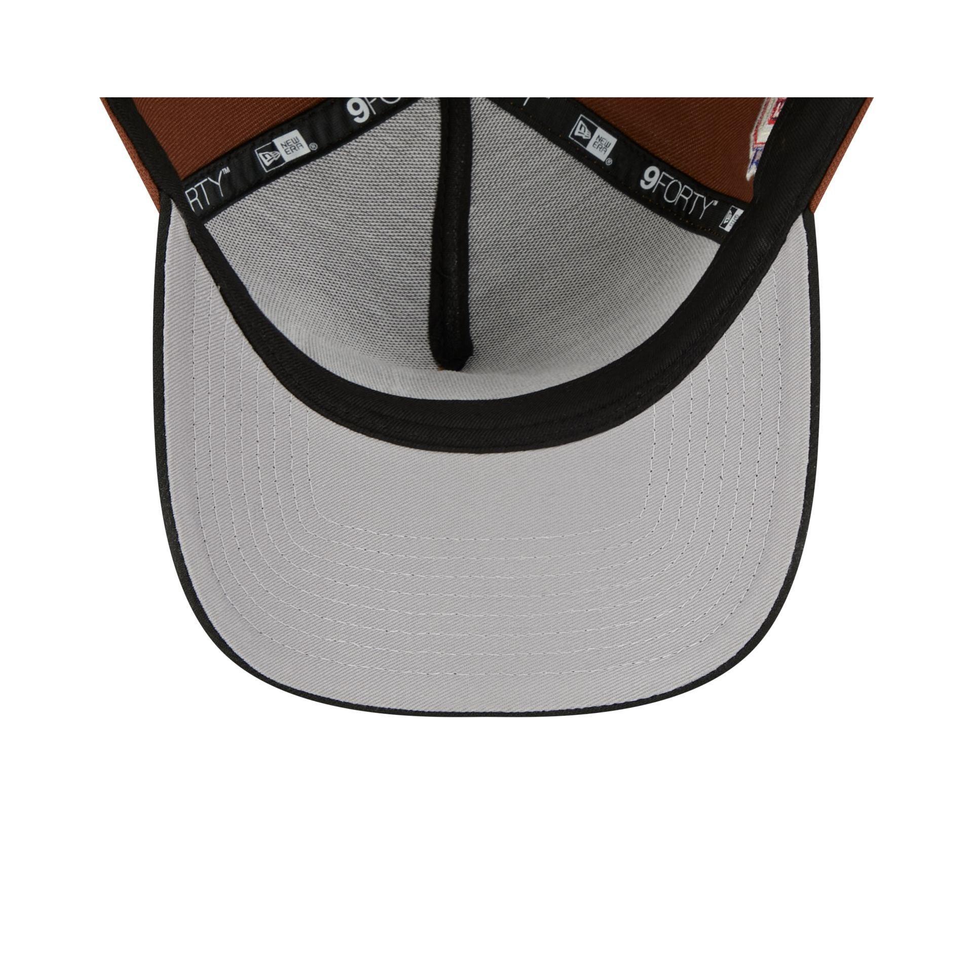 Cincinnati Reds Pattern Denim 9FORTY A-Frame Trucker Hat Male Product Image