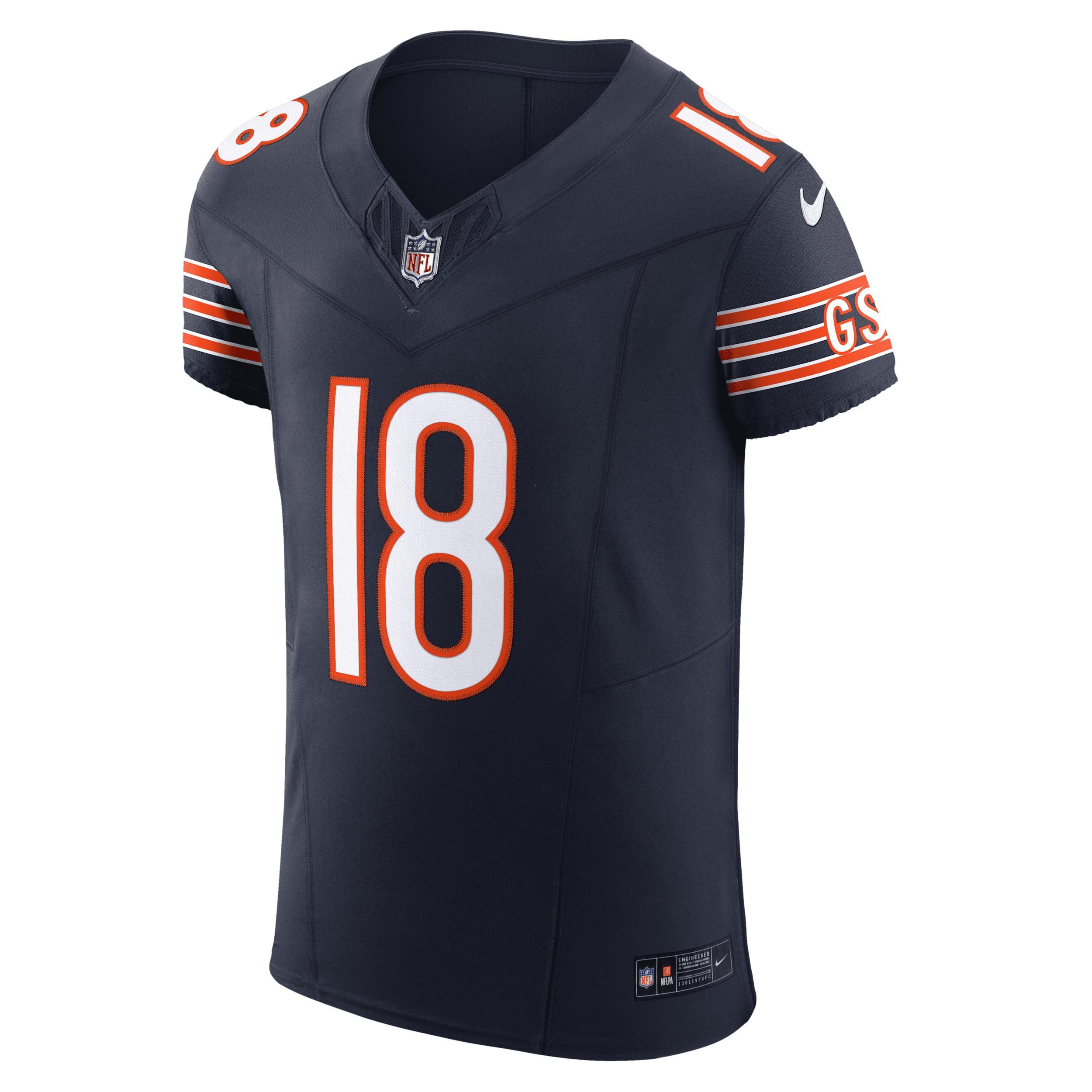 Men's Nike Caleb Williams Orange Chicago Bears Alternate Vapor F.U.S.E. Elite Jersey, Size: 40 Product Image