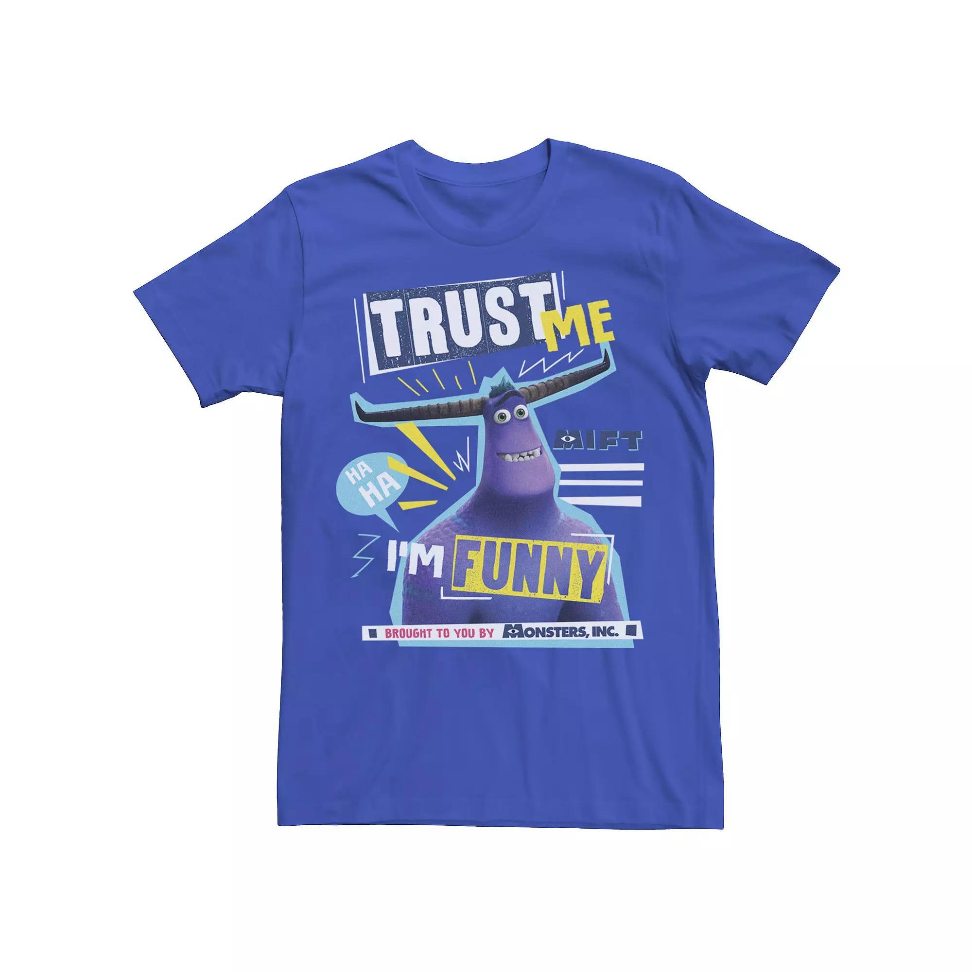 Disney / Pixar's Monsters At Work Men's Trust Me I'm Funny Tee, Boy's, Size: Medium, Royal Product Image